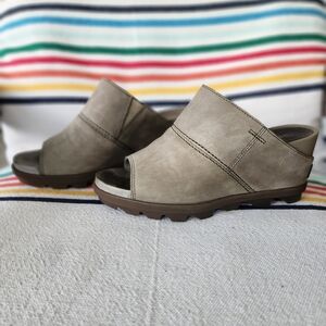Sorel Gray and Brown Mules Comfortable Slip-On Design